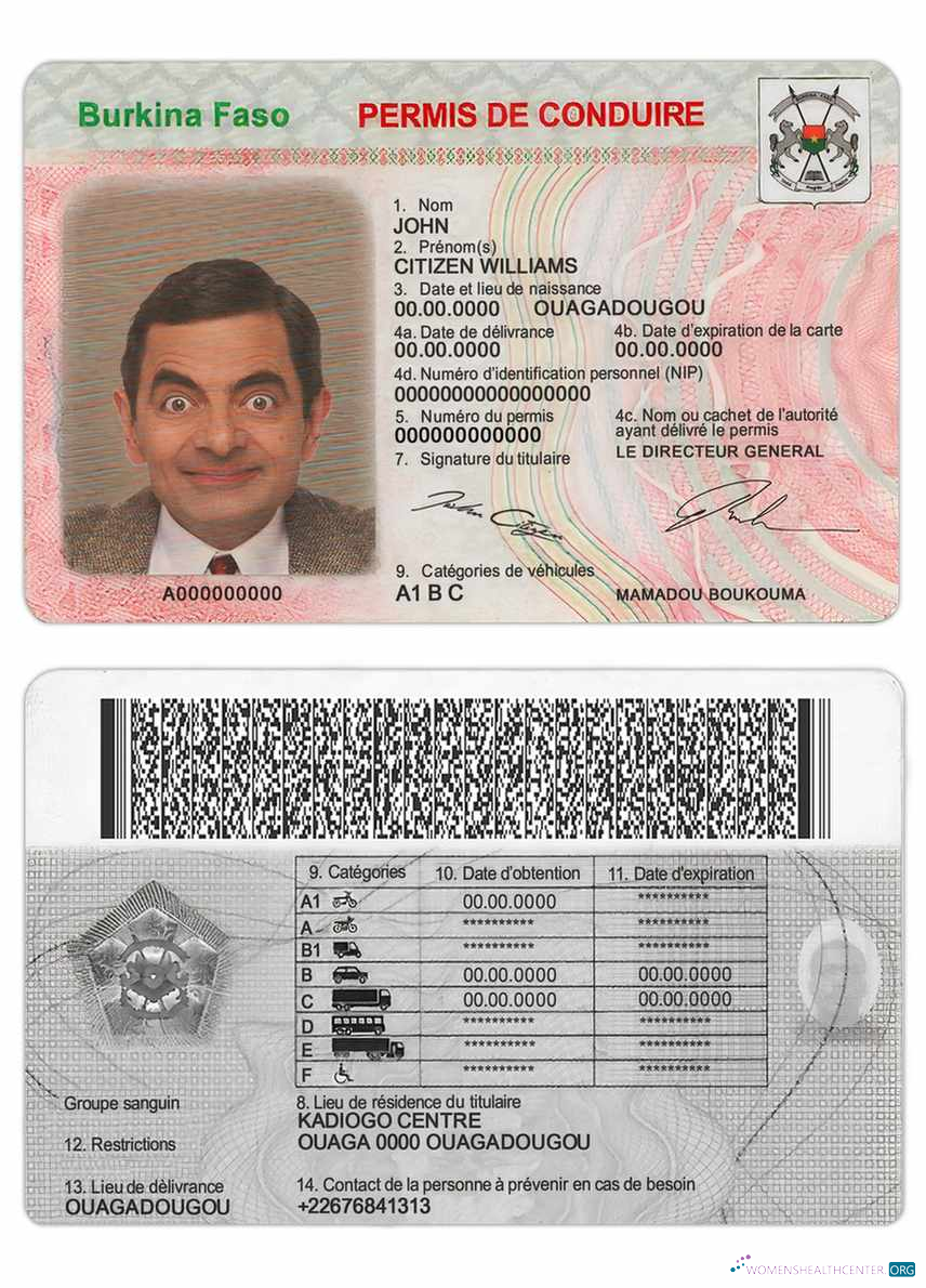 download Burkina Faso driving license